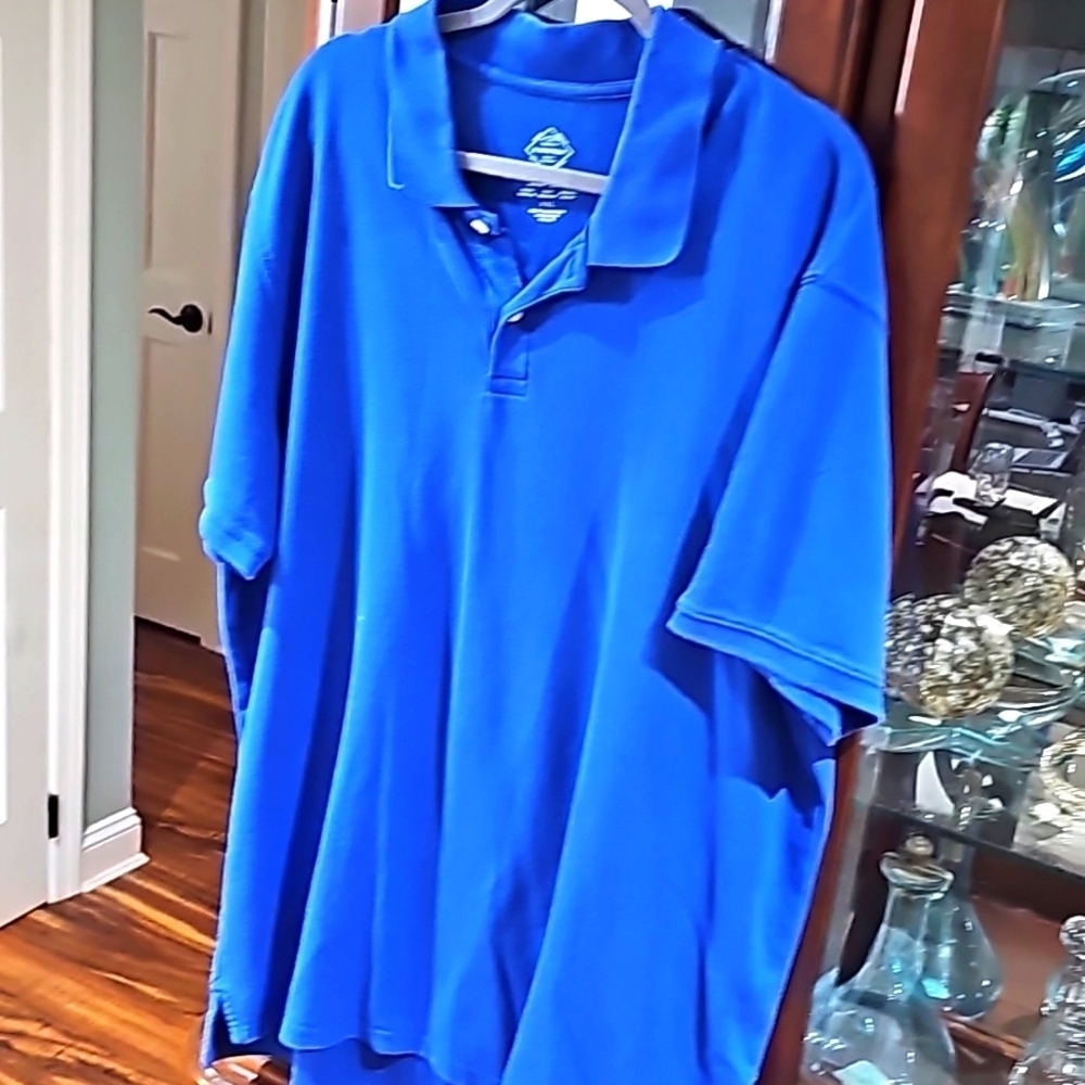 St John's Bay Performance Classic Polo Tee shirt Blue XXL
